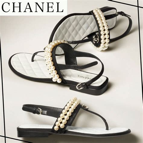 chanel sandals for cheap|flat chanel sandals women.